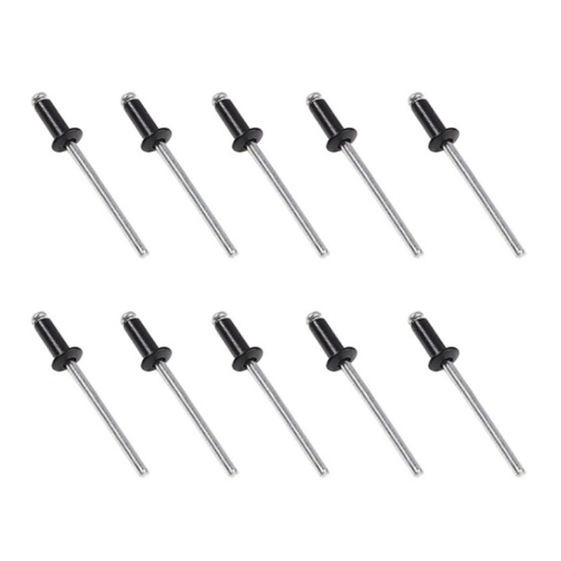 Maozaa 100 PCS 1/8" x 1/4" Aluminum Blind Rivets, 3.2 x 6mm Pop Rivets, Black - Image 1