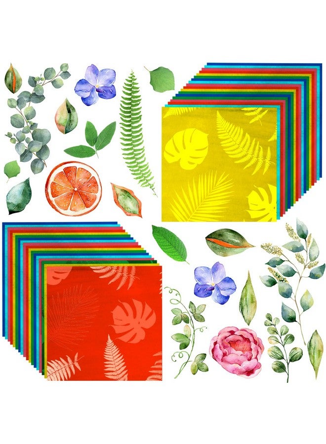 Eersida 60 Sheets Cyanotype Paper Sun Print Paper Kit Colorful Sun Paper Solar Print Paper High Sensitive Solar Drawing Paper 3.9 x 3.9 Inches Sun Art Paper Kit for Adults Crafts DIY Project - Image 1