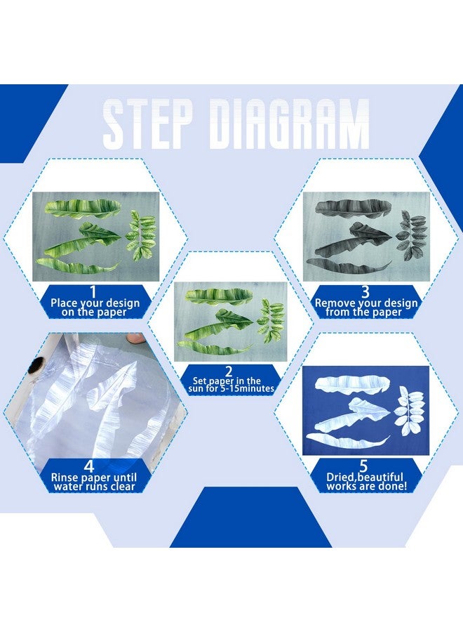 Eersida 60 Sheets Cyanotype Paper Sun Print Paper Kit Colorful Sun Paper Solar Print Paper High Sensitive Solar Drawing Paper 3.9 x 3.9 Inches Sun Art Paper Kit for Adults Crafts DIY Project - Image 4