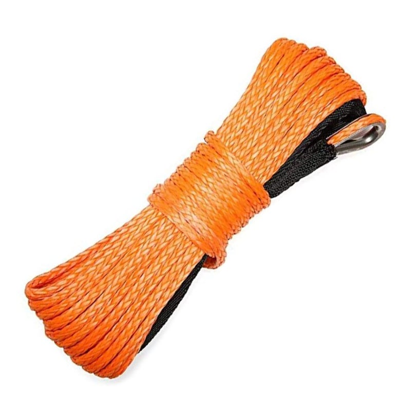 WANLIAN 38 x 50ft Synthetic Winch Rope 25000LBS Synthetic Winch Line Cable Rope for 4WD Off Road ATV UTV SUV Orange 38 x50ft