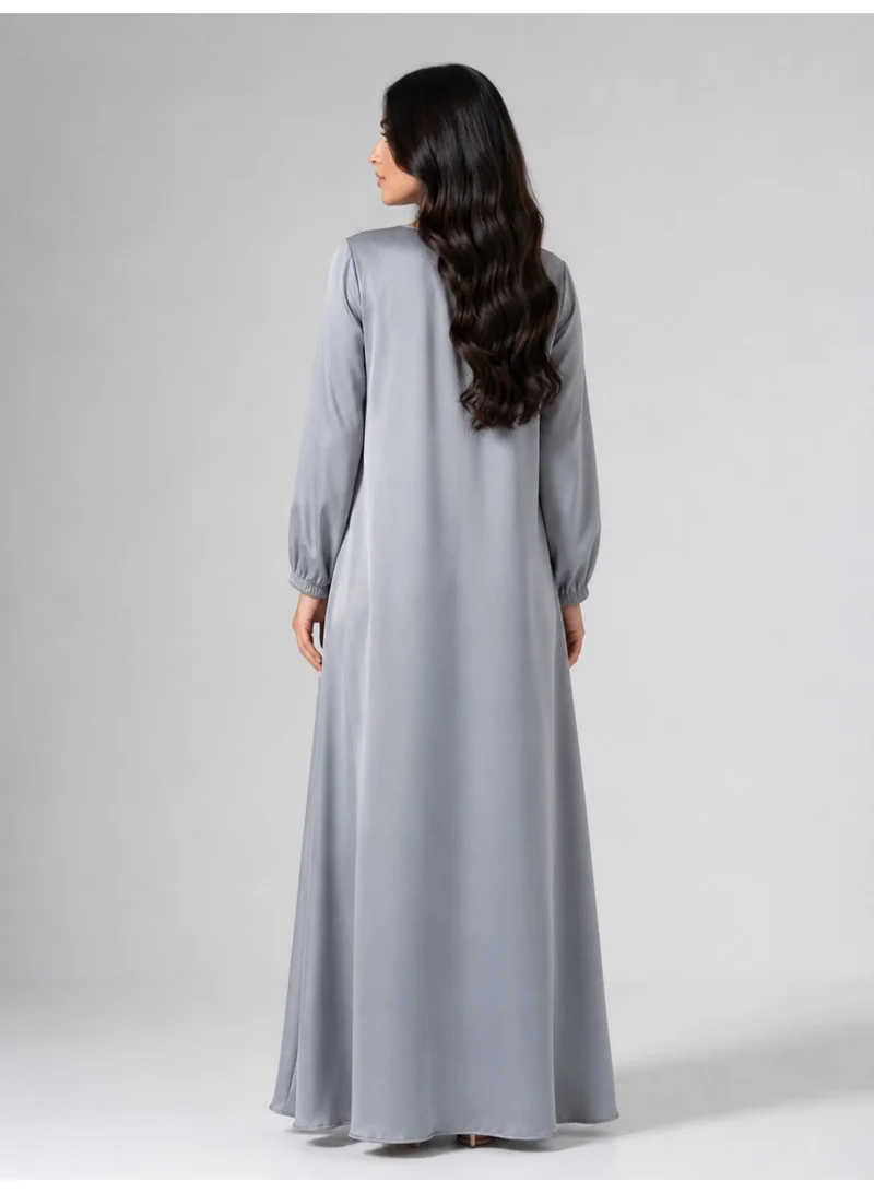Ophelia Lumi Shine Maxi Dress – Elegant Modest Long Sleeve Dress