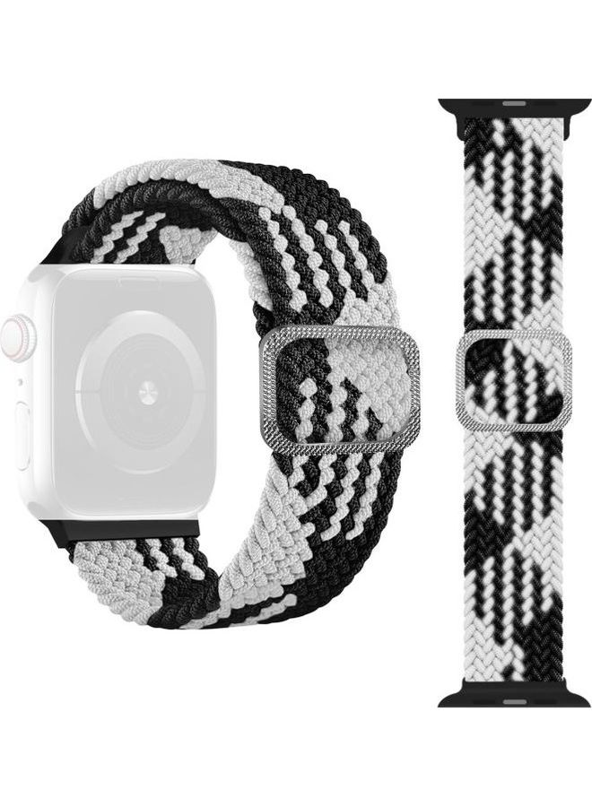 HuHa Watchband For Apple Watch Series 7 6 u0026 SE u0026 5 u0026 4  3 u0026 2 u0026 1 Black/White - Image 1