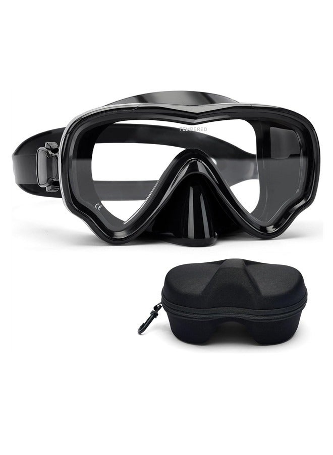 أوساويك قناع الغوص المضاد للغطس Snorkel Swim - قناع الغوص الزجاجي المقسّر HD للبالغين ينقون ، نظارات السباحة مع غطاء الأنف - Image 1