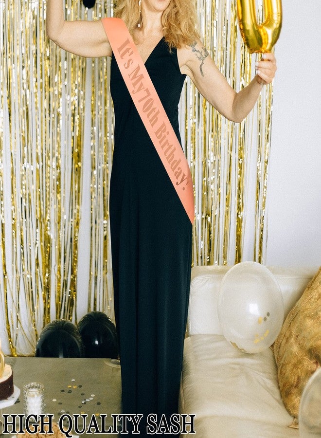 ACO-UINT 70th Birthday Crown for Women, Cute Birthday Sash & Birthday Headband for Women Set, Sweet Birthday Headband 70th Birthday Decorations Birthday Gifts for Women - Image 4