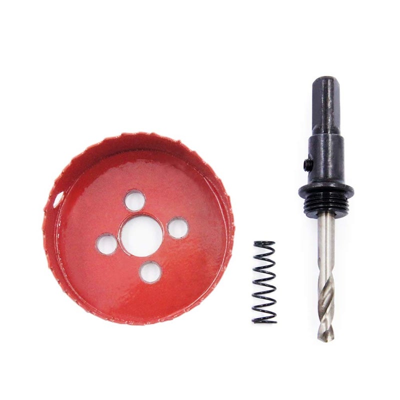 Laiwei Hole Saw Drill Bit HSS Hole Cutter with Arbor for Wood,PVC Board and Plasterboard(2-9/16"(65mm Hole Saw)) - Image 3