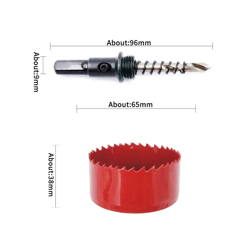 Laiwei Hole Saw Drill Bit HSS Hole Cutter with Arbor for Wood,PVC Board and Plasterboard(2-9/16"(65mm Hole Saw)) - Image 2