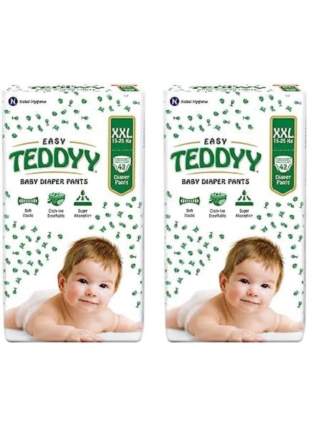 TEDDYY Baby Easy Pant Diapers Double Extra Large 42 Count (Pack of 2), 15-25 kgs, 12 hrs Leak Protection, Anti - Bacterial - Image 3