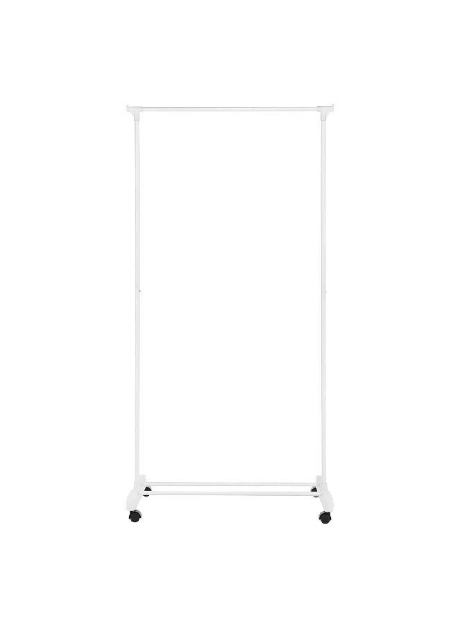 Whitmor Epoxy Coated Adjustable Rolling Garment Rack White 167.64 x 86.36 x 45.72 cm 6023-4012 - Image 1