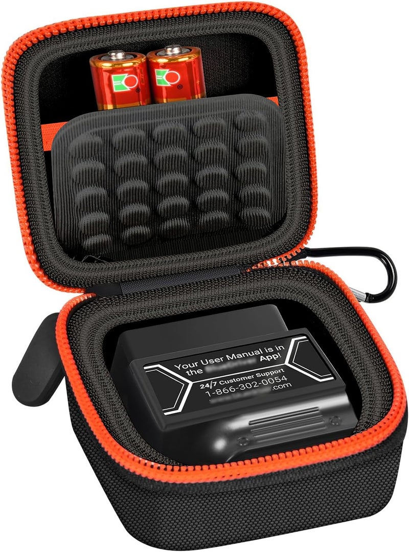 ANKHOH Case for BlueDriver Bluetooth Pro OBDII Scan Tool for iPhone for Android Car and Auto Mini Carry Holder for Veepeak Bag Only Full Black - Image 3