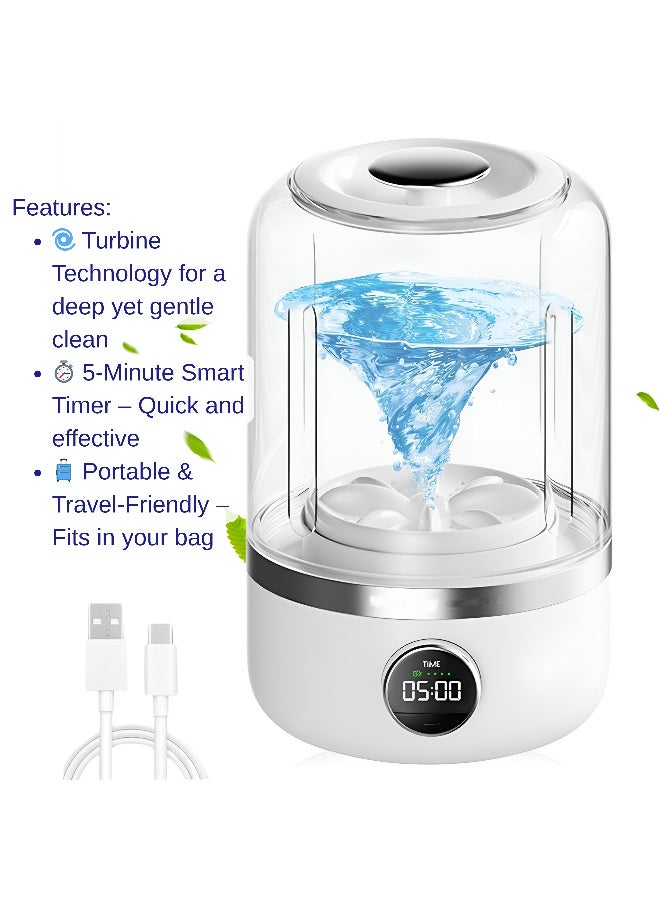 ARABIQO YE02 Mini Portable Washing Machine 1.2L, Digital Timer, Compact Washer for Underwear, Socks, Baby Clothes & Towels, Ideal for Apartments, Hotels, Dorms & Travel Use - Image 4