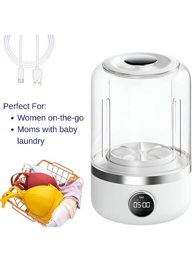 ARABIQO YE02 Mini Portable Washing Machine 1.2L, Digital Timer, Compact Washer for Underwear, Socks, Baby Clothes & Towels, Ideal for Apartments, Hotels, Dorms & Travel Use - Image 2