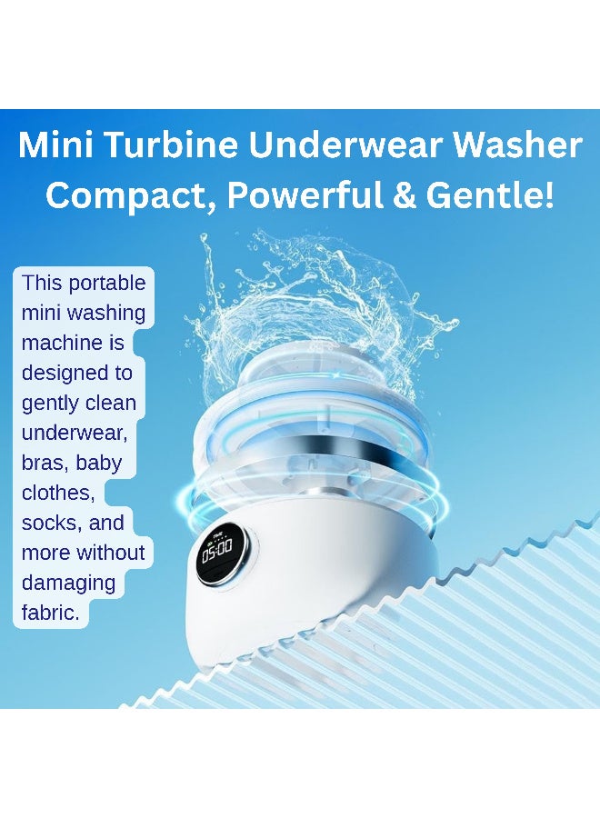 ARABIQO YE02 Mini Portable Washing Machine 1.2L, Digital Timer, Compact Washer for Underwear, Socks, Baby Clothes & Towels, Ideal for Apartments, Hotels, Dorms & Travel Use - Image 3