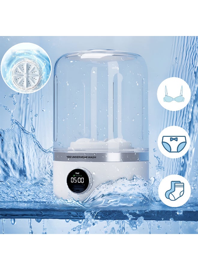 ARABIQO YE02 Mini Portable Washing Machine 1.2L, Digital Timer, Compact Washer for Underwear, Socks, Baby Clothes & Towels, Ideal for Apartments, Hotels, Dorms & Travel Use - Image 1