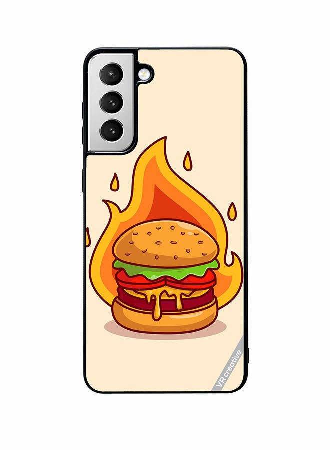 VR CREATIVE Protective Case Cover For Samsung Galaxy S22 5G Burger Cheese Design Multicolour - Image 1