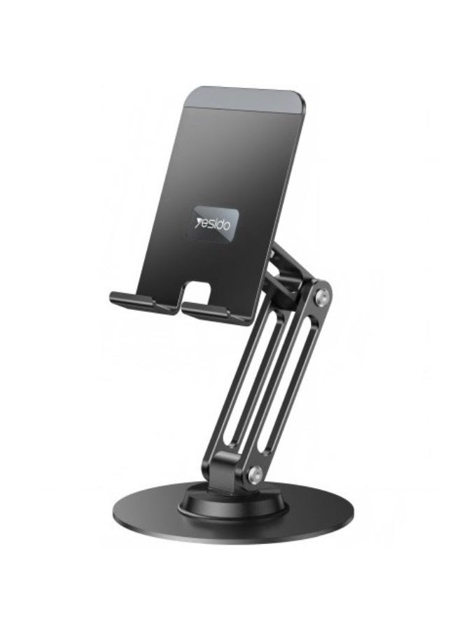 YESIDO C300 Foldable Desk Phone Stand - Adjustable Angles - Stable, Non-Slip Base - Portable and Suitable for Office and Home (Black) - Image 1