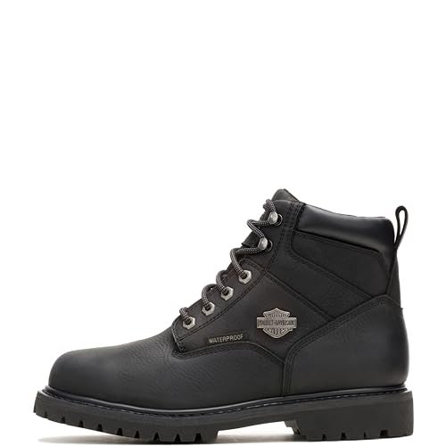 HARLEY DAVIDSON HarleyDavidson mens Gavern Waterproof Leather Motorcycle Casual Boot Black 75 - Image 3