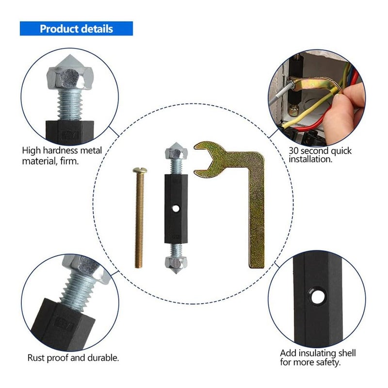 Manganese Steel Electrical Switch Socket Concealed Box 10PCS Repair Unit with Wrench - Image 5