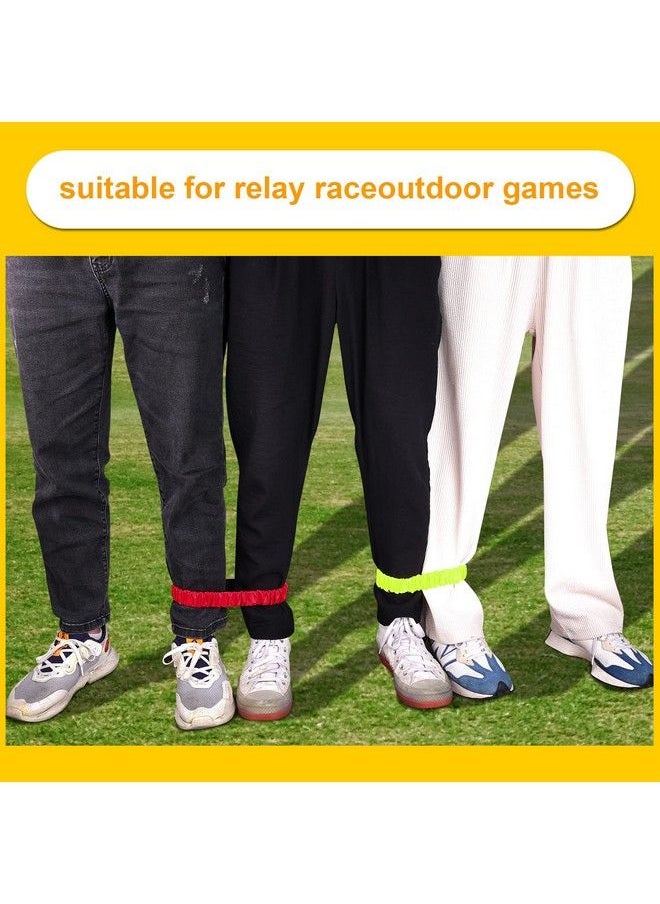 AIEX 10Pcs 3 Legged Race Bands For Adults Kids Colorful Legged Race Bands Elastic Tie Rope With Magic Adhesives For Relay Race Game Field Day Backyard Team Games (5 Colors)  - Image 5