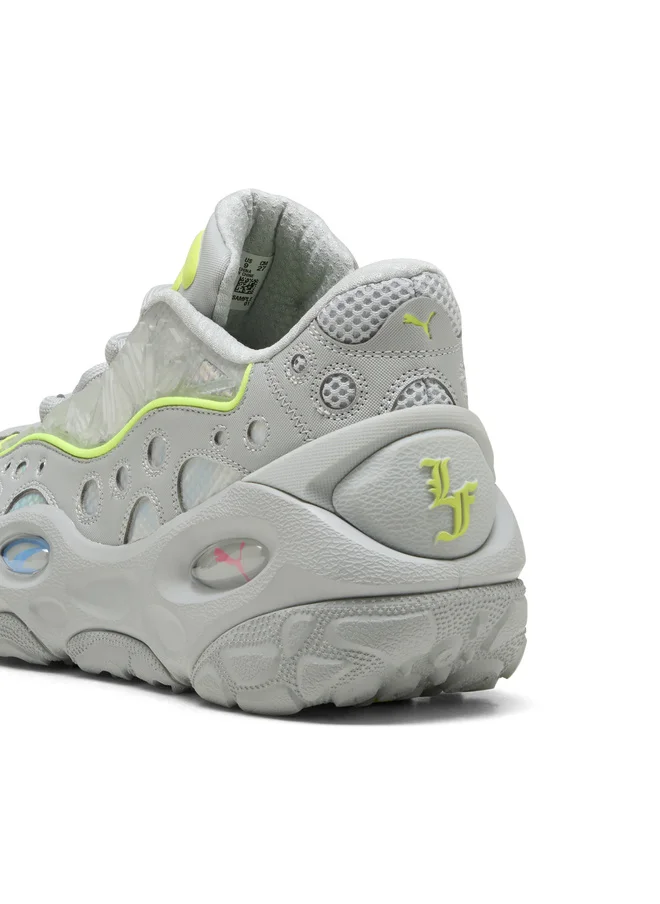 Puma Flat Light Gray-Sunset Glow-Yellow Alert LaFrancé RNR Solar Sneakers Unisex for Men | Best Price UAE