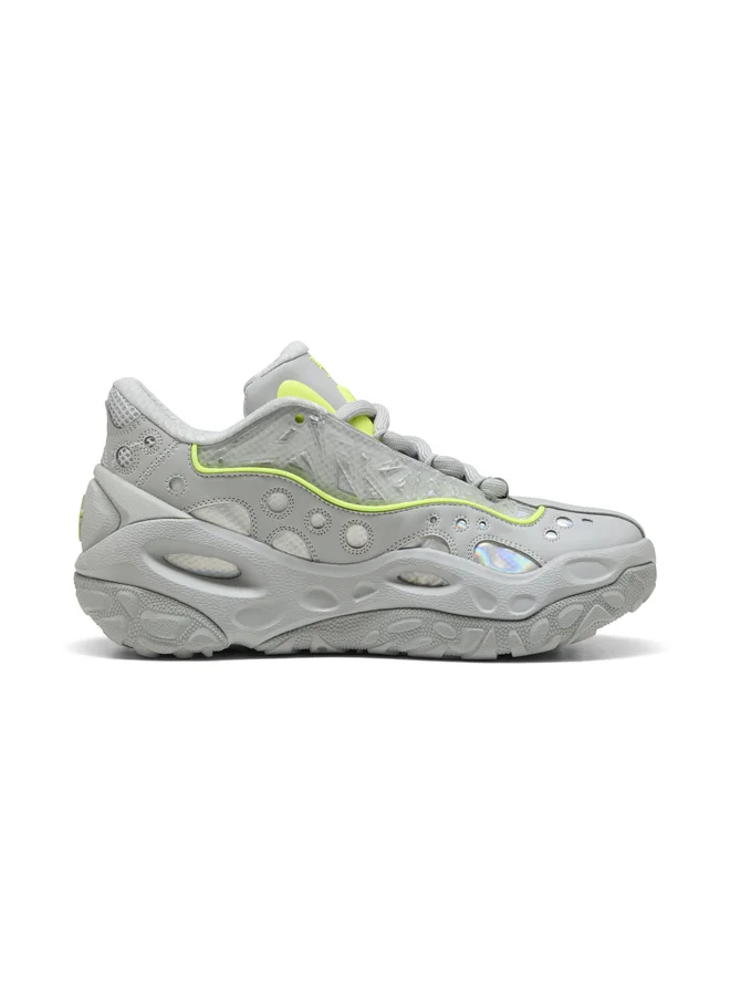 Puma Flat Light Gray-Sunset Glow-Yellow Alert LaFrancé RNR Solar Sneakers Unisex for Men | Best Price UAE