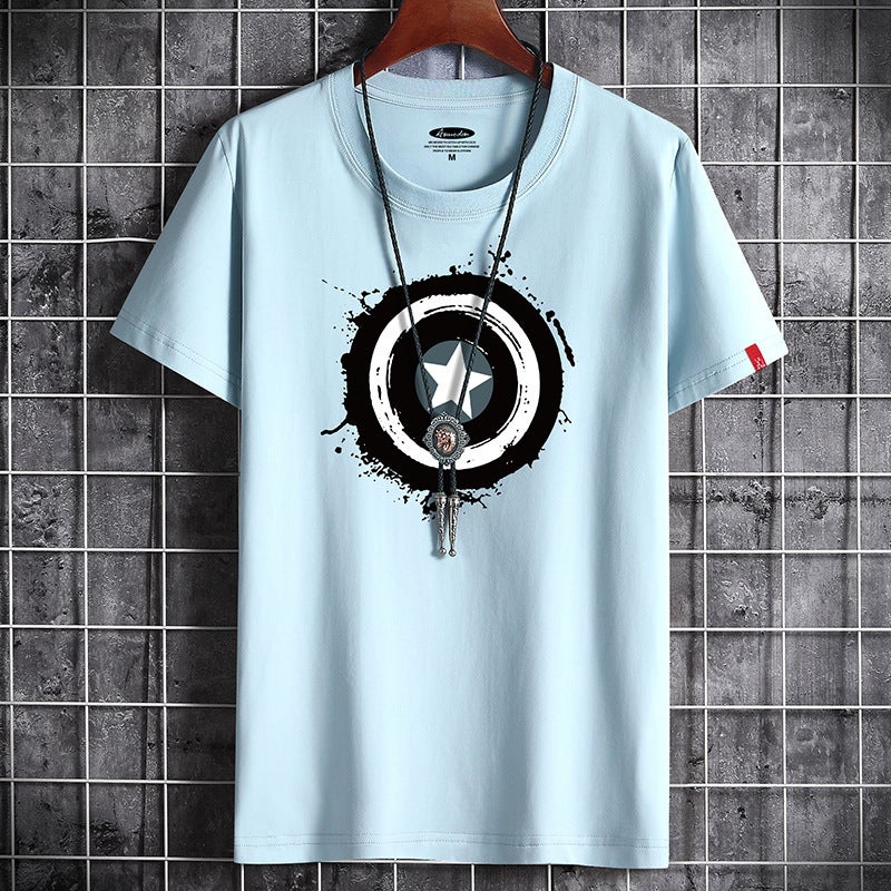 Short-sleeved T-shirt Men's Summer Korean-style Trendy Half-sleeved Student Wholesale Loose Casual Trendy Brand Couple T-shirt Men's Wear - Image 5