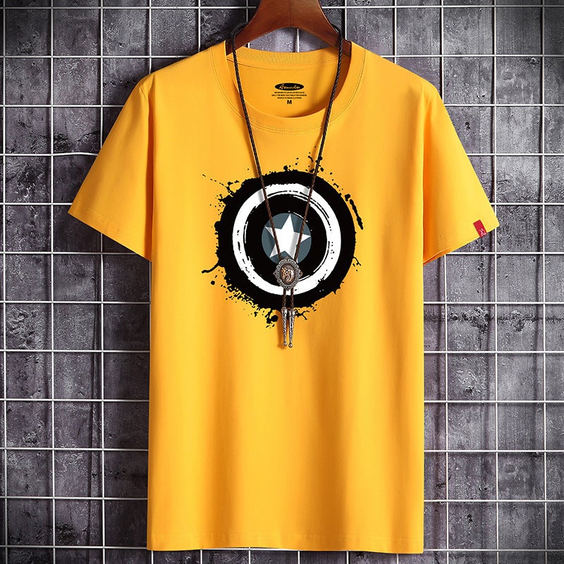 Short-sleeved T-shirt Men's Summer Korean-style Trendy Half-sleeved Student Wholesale Loose Casual Trendy Brand Couple T-shirt Men's Wear - Image 4