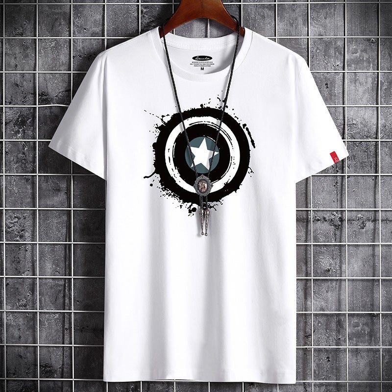 Short-sleeved T-shirt Men's Summer Korean-style Trendy Half-sleeved Student Wholesale Loose Casual Trendy Brand Couple T-shirt Men's Wear - Image 3