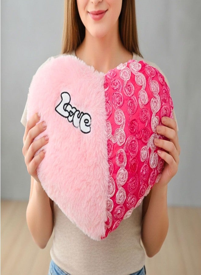 Tickles Love Heart Soft Cushion Stuffed Plush Toy Gifts for Love Girl Friend Girlfriend Boyfriend Wife & Husband Wedding Anniversary Birthday Valentine's Day (Color: Pink Size: 41 cm) - Image 1