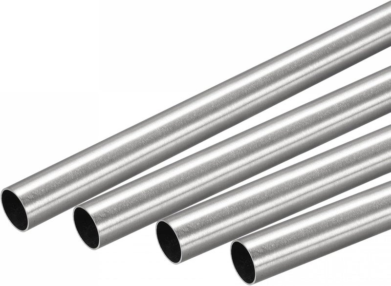 uxcell 304 Stainless Steel Round Tube 11mm OD 0.25mm Wall Thickness 300mm Length 4 Pcs - Image 1