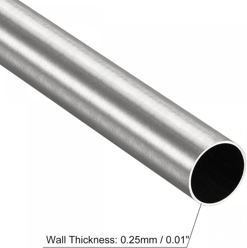 uxcell 304 Stainless Steel Round Tube 11mm OD 0.25mm Wall Thickness 300mm Length 4 Pcs - Image 3