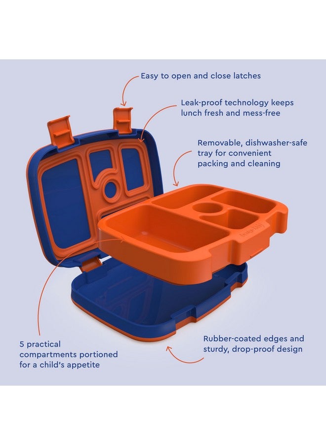 Bentgo Bentgo Kids Prints Leak-Proof, 5-Compartment Bento-Style Kids Lunch Box - Ideal Portion Sizes for Ages 3-7, Durable, Drop-Proof, Dishwasher Safe, & Made with BPA-Free Materials (Sports) - Image 5