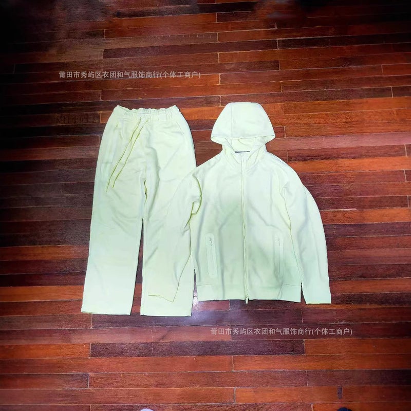 24 New Leisure Sports Air Layer Hooded Jacket Coat And Sweatpants Suit 454 And 461 - Image 3