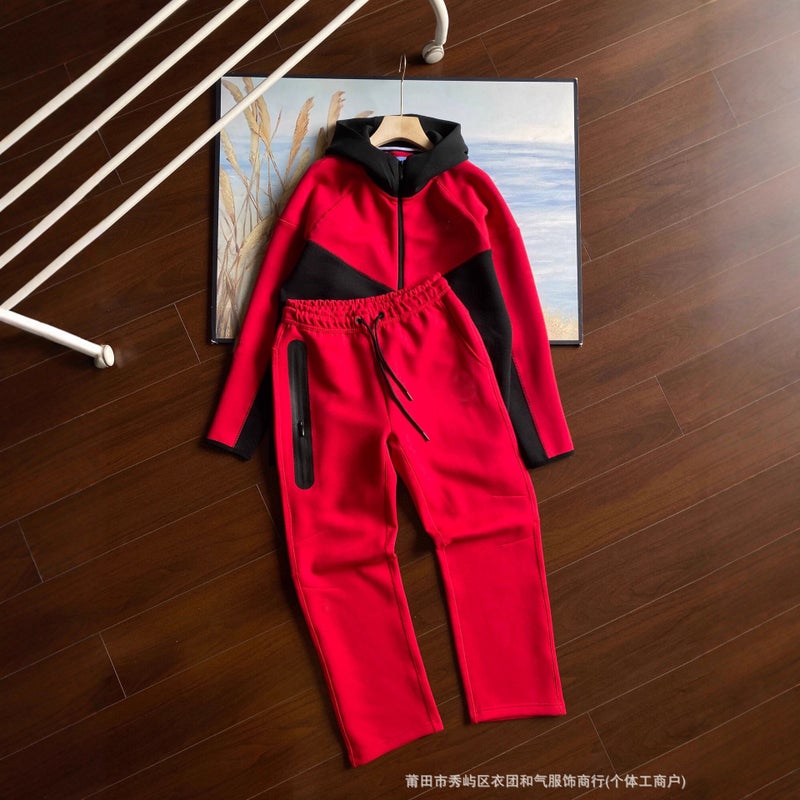 24 New Leisure Sports Air Layer Hooded Jacket Coat And Sweatpants Suit 454 And 461 - Image 4
