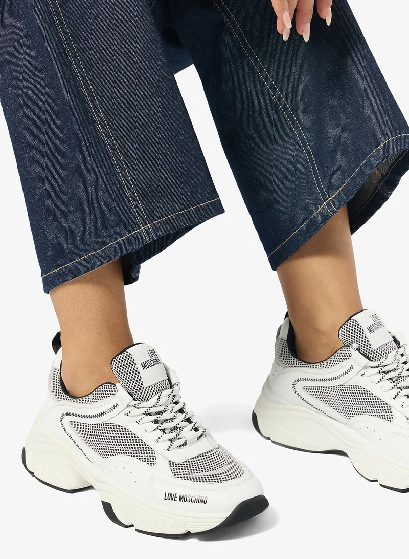 Love Moschino  Stardust High-Top Sneakers for Women | Best Price UAE