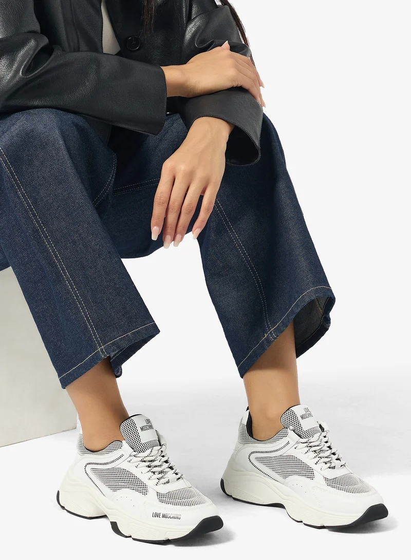 Love Moschino  Stardust High-Top Sneakers for Women | Best Price UAE