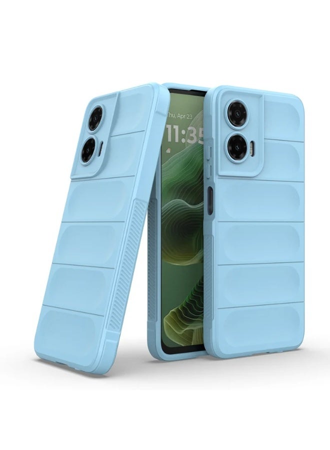 Premium Protection Back Silicone Case Compatible with Motorola Moto G35 5G Magic Shield Shockproof Case with Camera Protection (Baby blue) - Image 1