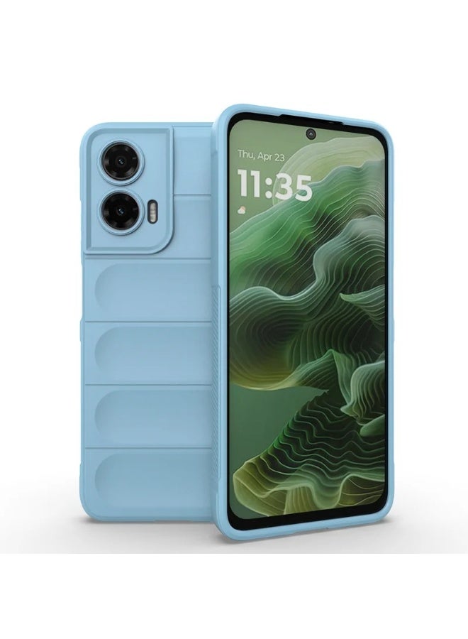 Premium Protection Back Silicone Case Compatible with Motorola Moto G35 5G Magic Shield Shockproof Case with Camera Protection (Baby blue) - Image 4
