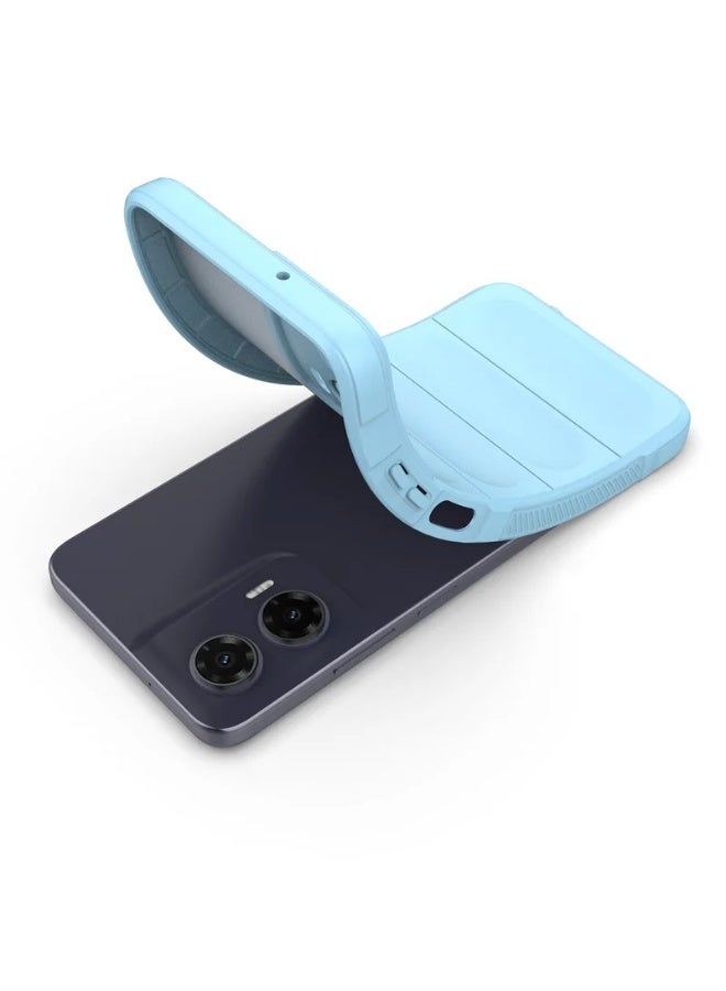 Premium Protection Back Silicone Case Compatible with Motorola Moto G35 5G Magic Shield Shockproof Case with Camera Protection (Baby blue) - Image 2