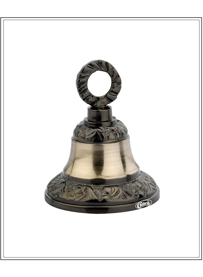 Chitra Brass Classic BDB-05 Decorative Bell for Pooja Rooms,Halls,Mandir (Antique Marvel Finish, 50mm) Pack of 6 - Image 2