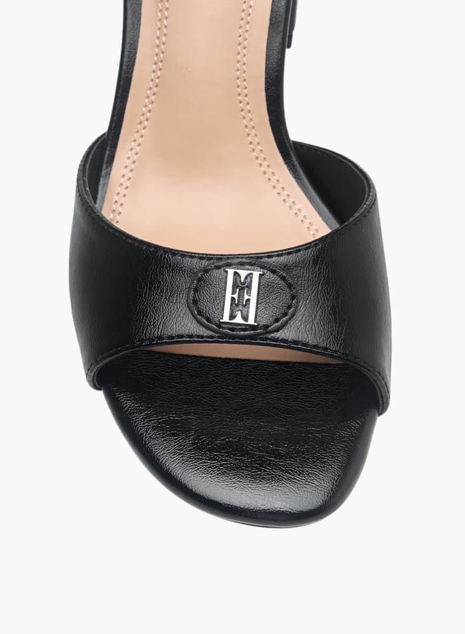 ELLE Womens Logo Accent Sandals With Block Heels And Buckle Closure  - Image 4