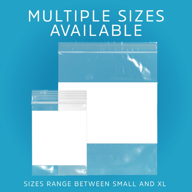 GPI - 4" x 6" - Bulk Pack of 100, 4 Mil Thick, Heavy Duty, Clear Plastic Reclosable Zip Bags, With Write-on White Block for Labeling, Strong & Durable Poly Baggies With Resealable Zipper Top Lock. - Image 5