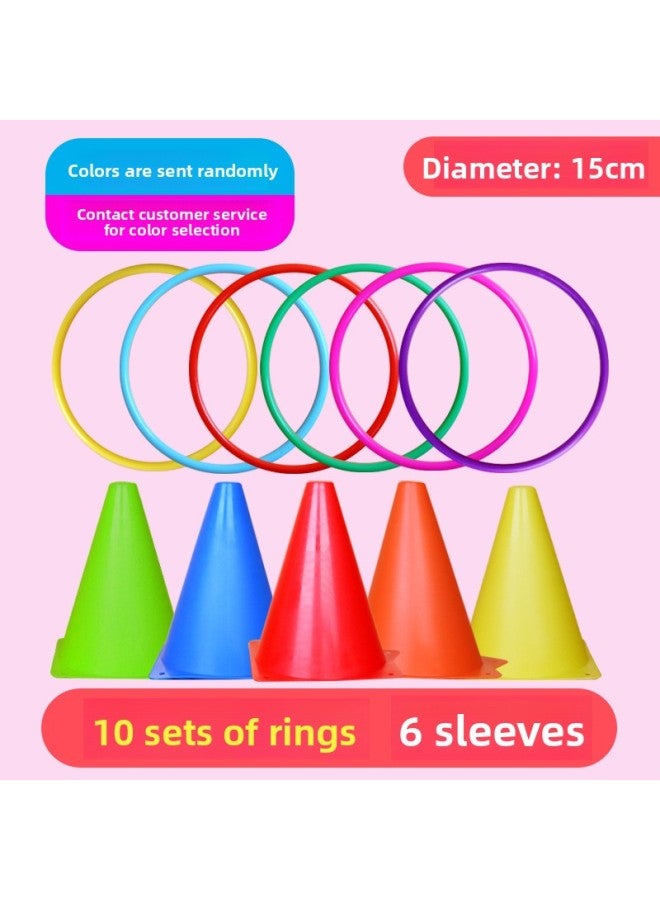 Ring Toss Stall Toy Night Market Street Stall Ring Toss Children's Game Wedding Plastic Throwing Ring Props Full Set 