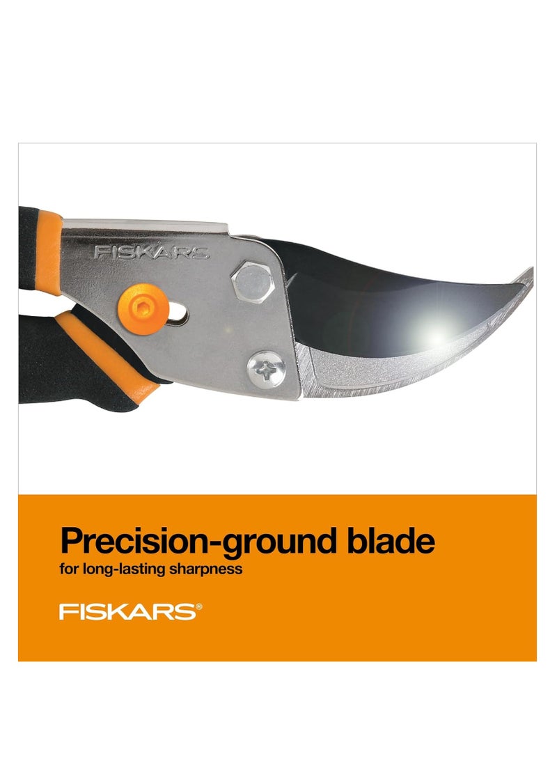 Fiskars - Fiskars Bypass Pruning Shears 5/8” Garden Clippers - Plant Cutting Scissors with Sharp Precision-Ground Steel Blade - Image 1
