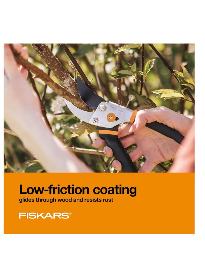 Fiskars - Fiskars Bypass Pruning Shears 5/8” Garden Clippers - Plant Cutting Scissors with Sharp Precision-Ground Steel Blade - Image 1