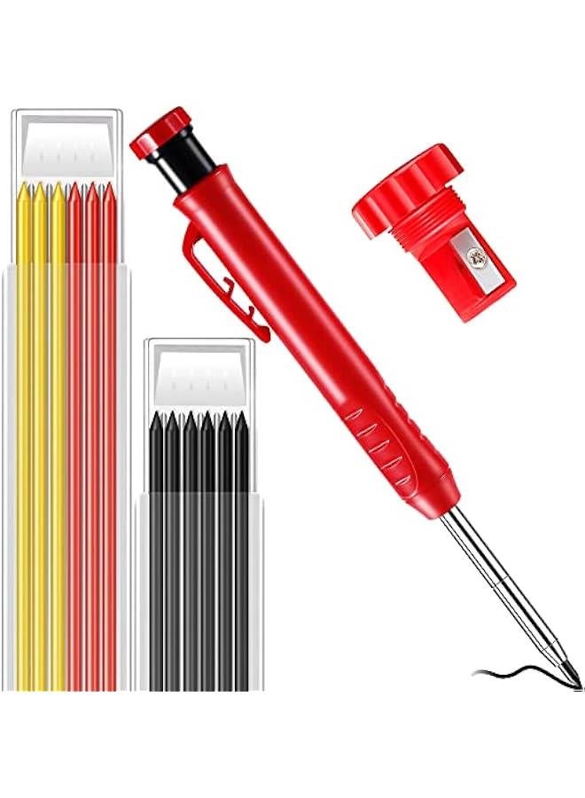 MOXO 1  Mechanical Carpenter Pencil Set with BuiltIn ener and 12 Refill Leads for Carpenter Scriber Construction Woodworking Tools  Marker Marking Tool - Image 1
