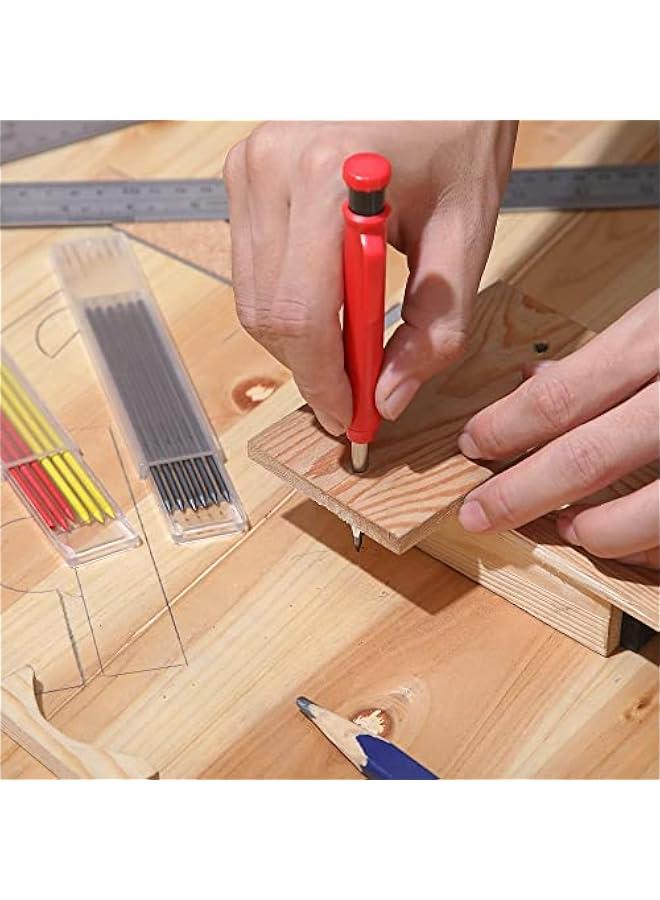 MOXO 1  Mechanical Carpenter Pencil Set with BuiltIn ener and 12 Refill Leads for Carpenter Scriber Construction Woodworking Tools  Marker Marking Tool - Image 5