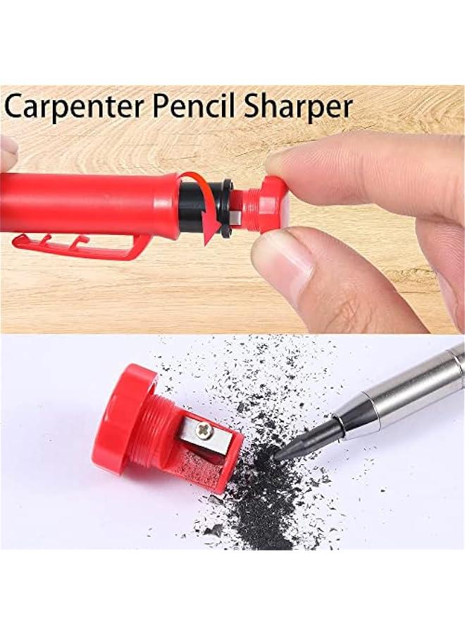 MOXO 1  Mechanical Carpenter Pencil Set with BuiltIn ener and 12 Refill Leads for Carpenter Scriber Construction Woodworking Tools  Marker Marking Tool - Image 3
