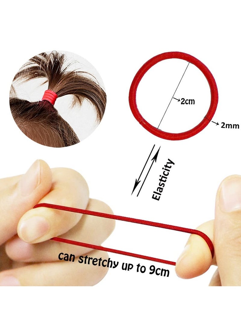 شواي ربطات شعر للأطفال، إكسسوارات حامل ذيل حصان رفيعة متعددة الألوان للبنات، قطر 2 سم، 200 قطعة - Image 3