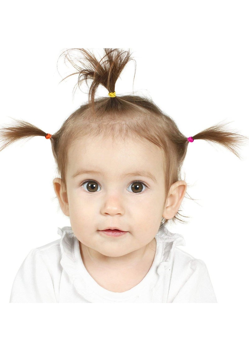 شواي ربطات شعر للأطفال، إكسسوارات حامل ذيل حصان رفيعة متعددة الألوان للبنات، قطر 2 سم، 200 قطعة - Image 5