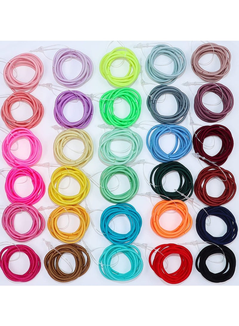 شواي ربطات شعر للأطفال، إكسسوارات حامل ذيل حصان رفيعة متعددة الألوان للبنات، قطر 2 سم، 200 قطعة - Image 2